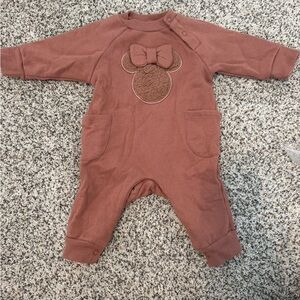 Disney Brown One Piece/Romper with Minnie Mouse Design